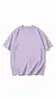 Comércio Exterior Camiseta Básica Cor Sólida Tamanho Plus Size Masculina e Feminina Camiseta de Camada de Base Manga Curta Algodão Puro Pesado Camiseta de Marca Tendência Atacado Personalização