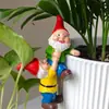 Adornos de Enanos de Jardín Transfronterizos Elfos Enanos Artesanías de Resina Adornos de Navidad Colgante para Maceta Regalos