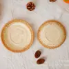 Productos Tejidos a Mano de Bambú y Ratán, Cesta Redonda Pequeña de Almacenamiento, Charola de Bambú, Plato de Bambú, Recogedor de Polvo Decorativo Creativo para el Hogar