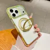 Funda de teléfono con soporte magnético degradado adecuada para iPhone 18 Pro Max, cubierta protectora acrílica transparente para Apple 17