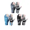 Guantes de pesca de verano al por mayor drenaje dos dedos absorbentes de sudor secado rápido protección solar transpirables bicicleta antideslizantes guantes de equitación al por mayor