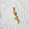 Flor de Rosa Avión Unicornio Acero de Titanio Oro de 18K Colgante Collar que no se decolora Cadena para Suéter Exportación Transfronteriza