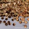 Lentejuelas doradas de bronce serie 3/4/5/6 mm [PL4] Accesorios de ropa de bordado francés Cuentas de PET cosidas a mano