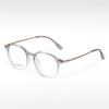 T18926 Versión coreana del marco de gafas semi-titanio marco TR gafas cuadradas retro marco de gafas con baño IP moda moda moda imprescindible