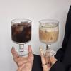 Copo de Vidro Portátil Estilo Ins com Girassol em Relevo, Taça de Vinho com Senso de Design, Copo Alto para Suco e Bebidas