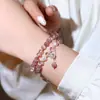 Pulseira de Pérolas Abóbora com Contas de Pedra Olho de Gato Empilhável para Mulheres, Pulseira de Estilo de Luxo Leve de Nicho, Acessório Versátil e Elegante