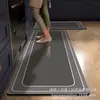 Bestseller transfronterizo: Alfombrilla de cocina retro simple, juego de dos piezas de tierra de diatomeas, alfombrilla de pie absorbente de agua y antideslizante para entrada de baño