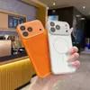 Adecuado para funda de teléfono magnética con ventana grande para Apple 17 Pro Max, funda protectora anti-huellas dactilares de cobertura completa anti-caídas para iPhone 16