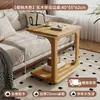 Mesa auxiliar móvil para sala de estar, mesa lateral para sofá, mesa de esquina estilo mid-century, mesita de noche para dormitorio, mesa pequeña de madera maciza