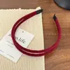 Diadema de Lana Azul de Doble Hilo Estilo Coreano, Anticolapso, Versátil para Salir, Diadema para Lavarse la Cara para Mujeres, Diadema Pinza para el Cabello Más Vendida 2025