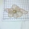 Nuevos Accesorios DIY de Mariposa Dinámica de Doble Capa con Pedrería Tridimensional Adornos para el Cabello Dijes de Cristal para Zapatos Decoraciones para Zapatos Accesorios para Ropa