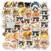 304 peças comida gato desenho animado gato fofo avatar de comida de gato meme coisa fofa meme adesivo para decoração de diário adesivo diy