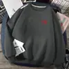 Destaque: Camiseta masculina de manga comprida com estampa de marca da moda, top para outono e inverno, moletom, camiseta para jovens, camada base