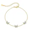 Pulsera de Plata de Ley 925 para Mujer, Estilo Lujo Ligero, Diseño Hueco de Trébol de Cuatro Hojas y Mariposa, Joyería Popular Estilo Influencer Transfronterizo