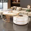 Mesa de Centro de Pizarra para Sala de Estar, Nuevo Modelo 2025, Apartamento Pequeño, Lujo Ligero, Moderno, Mesa de Centro de Gama Alta, Mesa Pequeña Moderna Simple