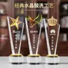 Trofeo de Cristal Personalización Creativa Evento de Reunión Anual de la Empresa para Empleados Personalización de Competición Premio de Honor para Niños Personalización de Placa de Grabado