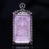 Colgante de collar de jade con incrustaciones de oro de imitación de Buda Guanyin de jade de hielo alto, colgante de cadena de suéter de Buda Guanyin de jade Bashan