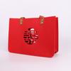 Feltro Feliz Bolsa de Casamento Armazenamento Acompanhando Dupla Felicidade Bag Spring Festival Happy Hollow Feltro Bag Bolsa Shouji