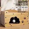 Placa de Arranhar, Resistente ao Desgaste e que Não Solta Fiapos, Sofá Tudo-em-Um, Adequado para Todas as Estações, Casa de Gato Vertical de Papelão Ondulado, Arranhador de Gato, Brinquedo Villa para Gato