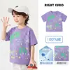 Camiseta de Manga Curta de Algodão Puro para Meninos Europeus Roupas Novo Modelo 2026 Top Fino de Verão para Crianças Pequenas