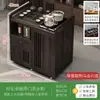 Mesa de té móvil, mesa de té pequeña, gabinete de té para el hogar con ruedas, carrito de té, mesa de té Kung Fu, tetera, juego de bandeja para juego de té integrado