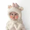 Chapéu, Cachecol, Chapéu Tudo-em-Um para Crianças, Estilo Outono e Inverno para Meninos e Meninas, Chapéu Fofo e Adorável com Proteção para Orelhas Forrado de Lã, Gorro Quente para Bebê