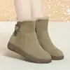 Botas de nieve estilo retro, acabado mate, para mujer, con forro de felpa añadido para mayor calidez, engrosadas para el invierno, nuevo modelo 2026, antideslizantes, de suela gruesa, botines para la región Noreste