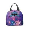 Bolsa de almuerzo Stitch de tela Oxford con dibujos animados, bolsa para conservar el calor, bolsa de aluminio para picnic, bolsa de almuerzo portátil