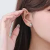 Aretes de Flor de Plata Pura S999 Damila con Circonita para Mujer, Pétalos Florecientes Frescos y Dulces, Venta al por Mayor de Aretes de Plata Pura