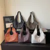Bolso de Hombro Grande de Capacidad Estilo Retro Perezoso para Mujer Estilo Coreano Color Sólido Textura de Cuero Suave Bolso de Axila para Clase Ocio Bolso de Mano