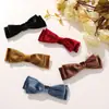 Outono e Inverno Atmosfera Preguiçosa Retrô Veludo Camada Dupla Laço Grampo de Cabelo DIY Clipe Lateral Adorno de Cabeça Broche Acessórios de Roupa