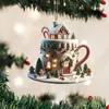 Transfronterizo Nuevo Producto Creativo Árbol de Navidad Papá Noel Acrílico Colgante Artesanía Adornos para Coche Decoraciones para el Hogar