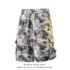Shorts Cargo Camuflaje Tie-Dye Estilo Americano con Bolsillo Grande para Hombre, Ropa de Verano, Shorts Deportivos de Cinco Puntos, Tallas Grandes, Shorts de Playa, Modernos