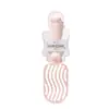 Chuanqi'Er Pente Rosa Fofo Vazado Modelo Novo Pente Massageador de Couro Cabeludo Pente para Pentear Cabelo Pente para Topete