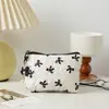 Nova Bolsa de Maquiagem Portátil com Laço para Mulheres, Bolsa de Higiene Pessoal Portátil de Grande Capacidade para Viagem, Bolsa de Armazenamento para Produtos de Skincare, Pronta para Venda