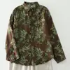 Cárdigan estampado estilo vintage para mujer, estilo old money, camisa suelta y relajada para aire acondicionado para mujer