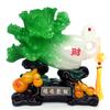 Enfeite de Repolho de Jade Estilo Chinês Decoração Atratora de Riqueza para Escritório, Bar, Casa, Sala de Estar e como Presente de Inauguração