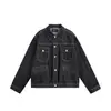 Chaqueta de Mezclilla Maoqiaoyi Retro Americana Moderna Color Original Holgada Versátil con Bolsillos Top para Hombre 5070