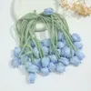 Flores de tecido em botão de flor de tulipa e borboleta estilo coreano para DIY em acessórios de vestuário, acessórios de cabelo, decorações de bolsas e componentes de acessórios