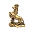 Direto da fábrica: Cavalo de latão com ornamento de nuvem auspiciosa, cavalo de cobre do zodíaco vintage desgastado para sucesso, artesanato de mesa, atacado