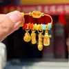 Regalo del Templo Cultural y Creativo del Año Nuevo del Caballo: Pin de Lista Dorada, Pluma Wenchang, Colgante Adorno Calmante para Bebé
