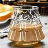 Taza de Piña con Asa, Taza para Bebida Resistente al Calor, Taza para Café con Leche, Taza de Regalo Navideño, Taza de Vidrio de Alto Borosilicato con Forma de Árbol de Navidad