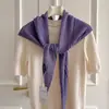 Bufanda Triangular de Punto Beige con Calados para Mujer, Chal, Chaleco, Bufanda para el Cuello, Falda de Alta Gama, Bufanda para la Cintura, Bufanda Cinturón