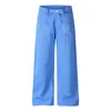 Pantalones de chándal de estilo americano con hebilla de París bordados en bloques de color para hombre y mujer, marca de moda para primavera y otoño, pantalones de pierna recta con caída, pantalones largos casuales holgados
