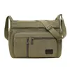 Bolsa Transversal Masculina de Lona Transfronteiriça Multicamadas Grande Capacidade Versátil Casual para Negócios Bolsa de Ombro Esportiva de Alta Qualidade