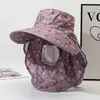Máscara de Proteção Facial e Pescoço Feminina, Chapéu Cachecol Protetor Solar para Colheita de Chá, Máscara de Aba Larga, Chapéu de Sol, Chapéu Refrescante - Primavera/Verão 2026