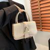 Bolsa de Mão Acessível de Luxo Fashion 2025 Nova Transfronteiriça Estilo Coreano Popular Retro Casual Cor Pura Ombro Único Transversal Pequena Quadrada