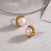 Aretes de Gota de Aceite de Perla de Moda de Lujo Accesible Europeo y Americano Nicho de Gama Alta Elegante Retro Exquisito Versátil Aretes de Aguja de Plata para Mujer