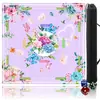 Tapete Cuadrado para Mesa de Mahjong Estilo Americano Floral, A prueba de Sonido y Reductor de Ruido, Tapete de Juego Cuadrado, Antideslizante, Fácil de Limpiar, Tapete de Entretenimiento, Transfronterizo