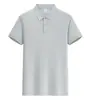 Color sólido alta elasticidad imitación algodón botón de presión solapa casual negocios diario exterior logo impreso ropa de trabajo uniformes de equipo
